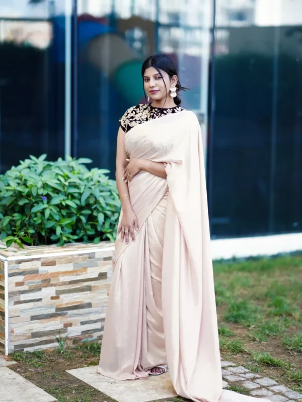 Golden Shimmering Lightweight Saree